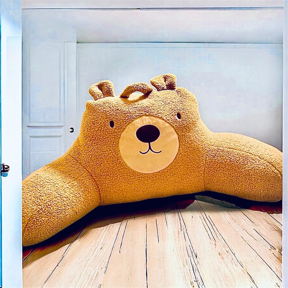 RuggedBear Backrest Pillow Neck Lumbar Support Reading Bear Pillow Unisx 38X17"